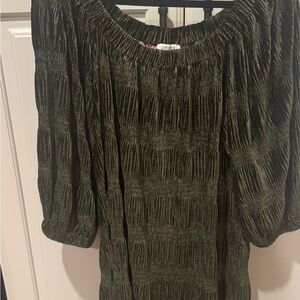 Umgee Olive Textured Blouse